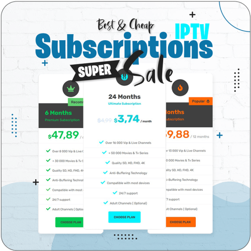 Free IPTV Trial, subscription plans